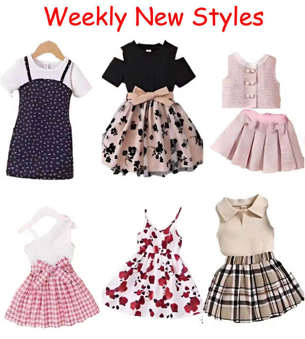 Children T-Shirt Shorts Set Summer Outfit Random Mix Cartoon Print Kids Clothes Ready Ship Mixed Colors