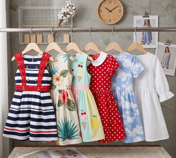 Tulle Spliced Princess Dress Stylish Summer Kids Top & Shorts Set Mixed Styles Random Mix Model 2026.4 Made in China